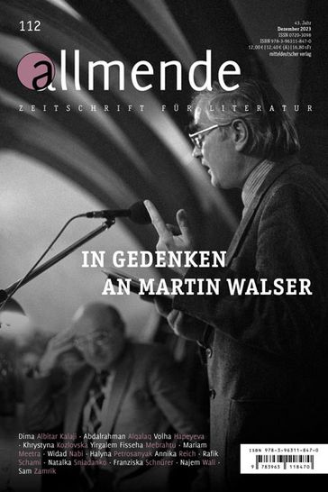 Allmende 112  Zeitschrift für Literatur - Matthias Walz - Hansgeorg Schmidt-Bergmann