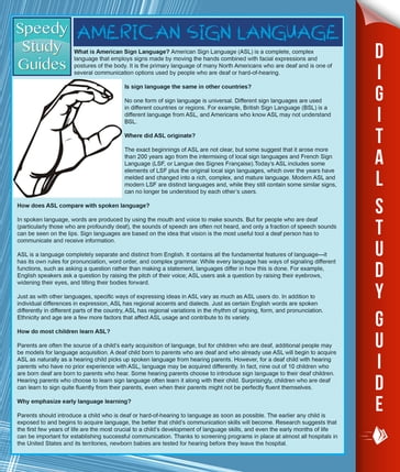 American Sign Language (Speedy Study Guide) - Speedy Publishing