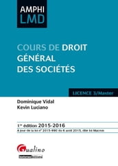 Amphi LMD - Cours de droit général des sociétés 2015-2016