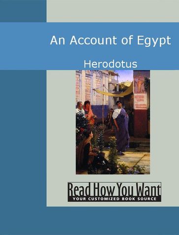 An Account Of Egypt - Herodotus