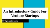 An Introductory Guide For Venture Startups