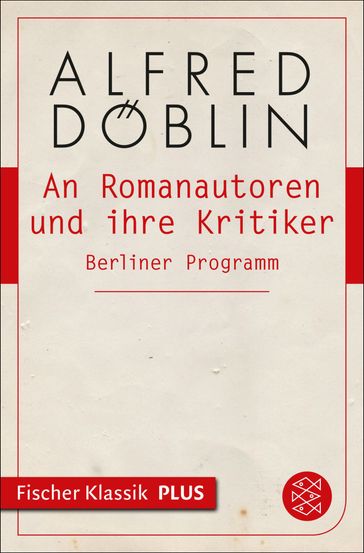An Romanautoren und ihre Kritiker - Alfred Doblin
