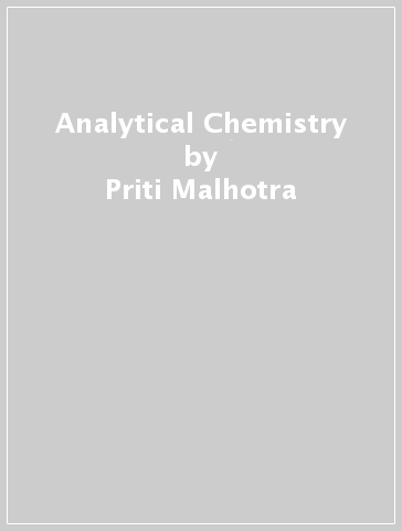 Analytical Chemistry - Priti Malhotra