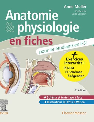 Anatomie et physiologie en fiches pour les étudiants en IFSI - Anne Muller - Julie Cosserat