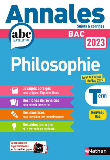 Annales BAC 2023 - Philosophie Tle - Gérard Durozoi
