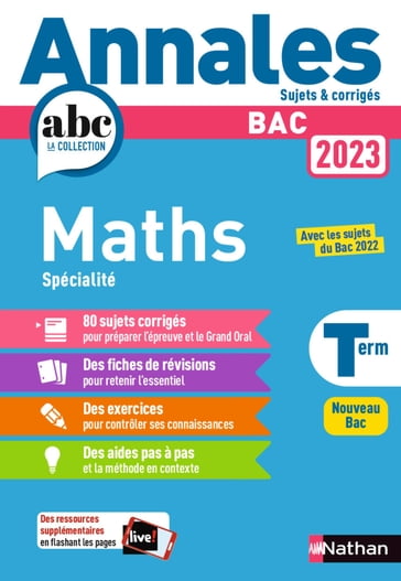 Annales BAC 2023 - Maths Term - Julien Besson - Isabelle Lericque - Luis Mateus - Joel Ternoy