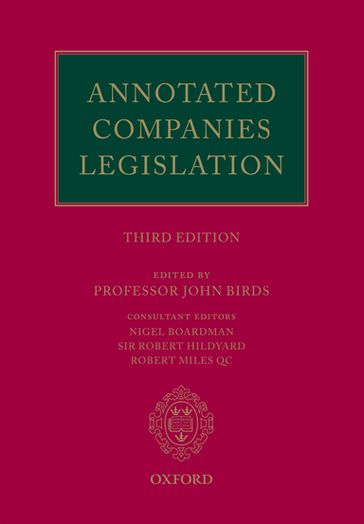 Annotated Companies Legislation - Nigel Boardman - Robert Hildyard - Robert Miles QC