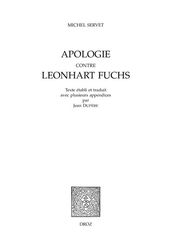 Apologie contre Leonhart Fuchs