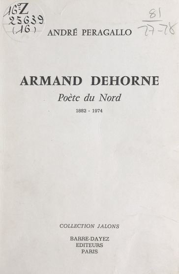 Armand Dehorne - André Peragallo - Jean-Paul Mestas