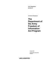 Army Regulation AR 25-55 The Department of the Army Freedom of Information Act Program October 2020