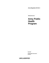 Army Regulation AR 40-5 Medical Services Army Public Health Program May 2020