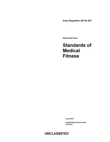 Army Regulation AR 40-501 Medical Services: Standards of Medical Fitness June 2019 - United States Government - US Army