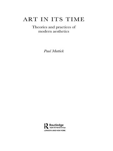 Art In Its Time - Paul Mattick