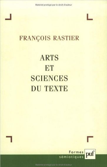 Arts et sciences du texte - François Rastier