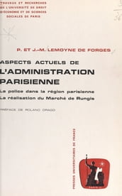 Aspects actuels de l administration parisienne