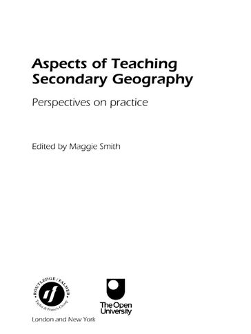 Aspects of Teaching Secondary Geography - Margaret Smith