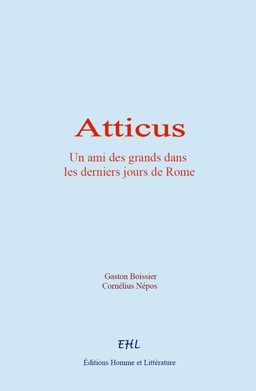 Atticus - Gaston Boissier - Cornélius Népos