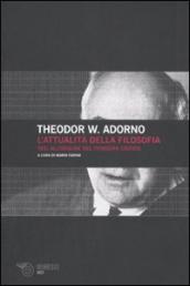 Attualità della filosofia. Tesi all origine del pensiero critico (L )