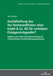 Ausfallhaftung des Nur-Kommanditisten einer GmbH & Co. KG fuer verbotene Einlagenrueckgewaehr?