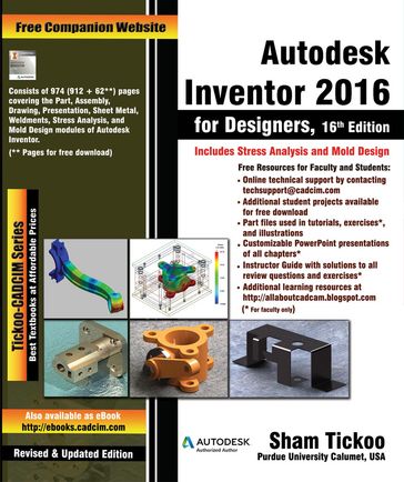 Autodesk Inventor 2016 for Designers - Prof Sham Tickoo