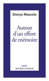 Autour d un effort de mémoire