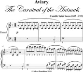 Aviary Carnival of the Animals Easy Piano Sheet Music