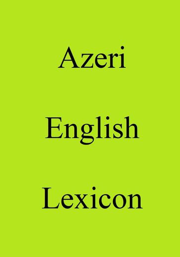 Azeri English Lexicon - Trebor Hog