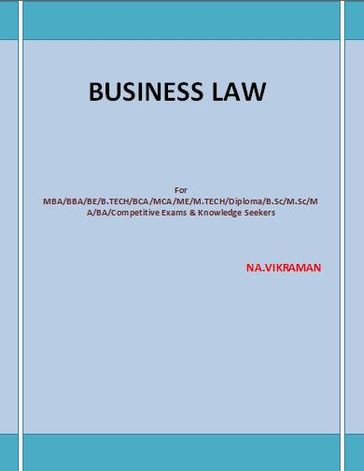 BUSINESS LAW - VIKRAMAN N
