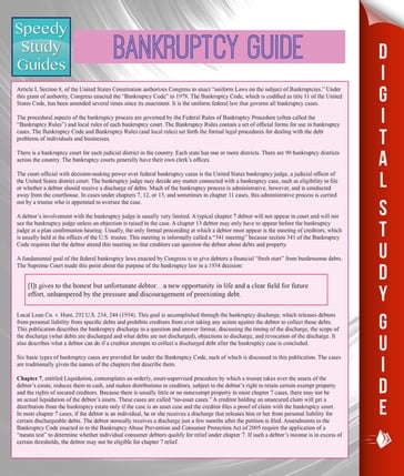 Bankruptcy Guide (Speedy Study Guides) - Speedy Publishing