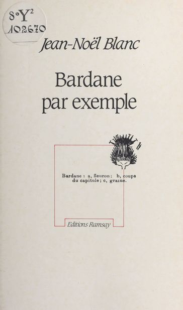 Bardane par exemple - Jean-Noel Blanc