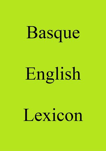 Basque English Lexicon - Trebor Hog