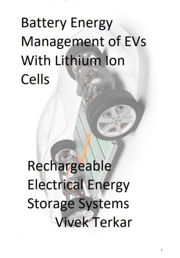 Battery Energy Management of EVs With Lithium Ion Cells - VIVEK TERKAR