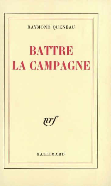 Battre la campagne - Raymond Queneau