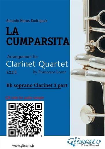 Bb Clarinet 3 part "La Cumparsita" tango for Clarinet Quartet - Gerardo Matos Rodríguez - Francesco Leone
