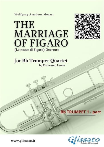 Bb Trumpet 1 part: "The Marriage of Figaro" overture for Trumpet Quartet - Wolfgang Amadeus Mozart - Brass Series Glissato - Francesco Leone