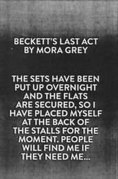 Beckett s Last Act