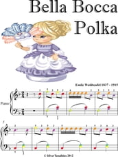 Bella Bocca Polka Easy Piano Sheet Music with Colored Notes