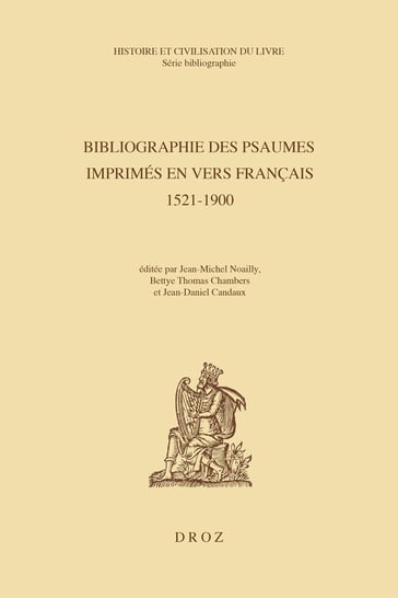 Bibliographie des Psaumes imprimés en vers français - Collectif
