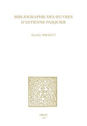 Bibliographie des oeuvres d EstiennePasquier