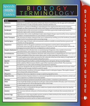 Biology Terminology - Speedy Publishing