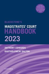 Blackstone s Magistrates  Court Handbook 2023