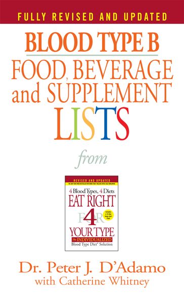 Blood Type B Food, Beverage and Supplement Lists - Dr. Peter J. D