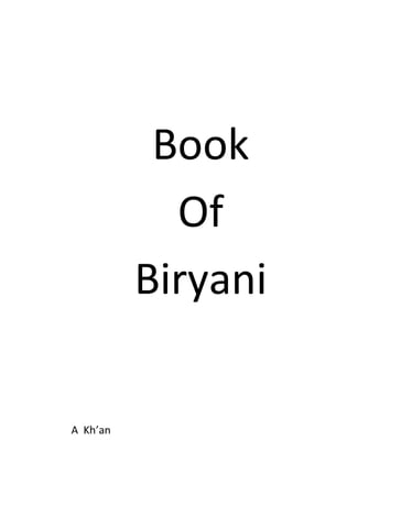 Book Of Biryani - A Kh