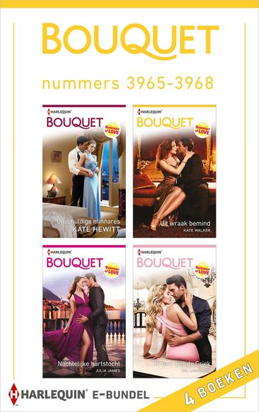 Bouquet e-bundel nummers 3965 - 3968 - Julia James - Kate Hewitt - Kate Walker - Lawrence Kim