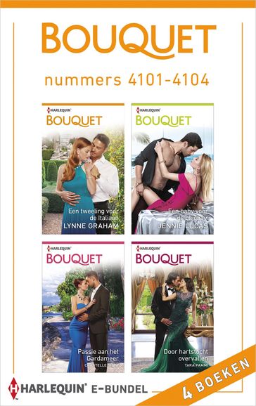 Bouquet e-bundel nummers 4101 - 4104 - Chantelle Shaw - Jennie Lucas - Lynne Graham - Tara Pammi