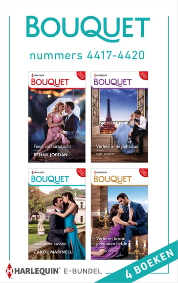 Bouquet e-bundel nummers 4417 - 4420 - Kate Hewitt - Penny Jordan - Carol Marinelli - Caitlin Crews