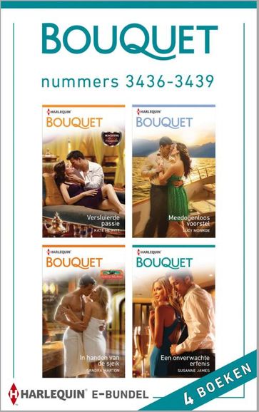 Bouquet e-bundel nummers 3436-3439 (4-in-1) - Kate Hewitt - Lucy Monroe - Sandra Marton - Susanne James