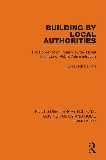 Building by Local Authorities - Elizabeth Layton