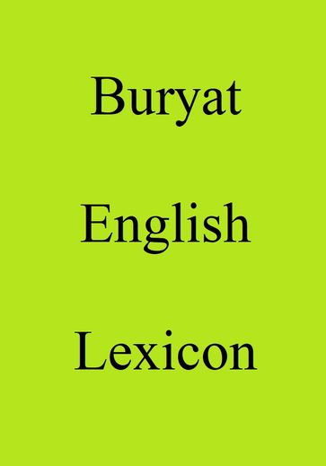 Buryat English Lexicon - Trebor Hog