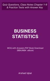 Business Statistics MCQ (PDF) Questions and Answers   BBA MBA Statistics MCQs e-Book Download